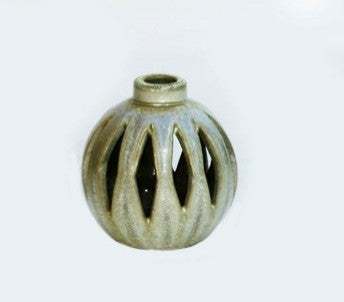 Ceramic Green Pierced Vase