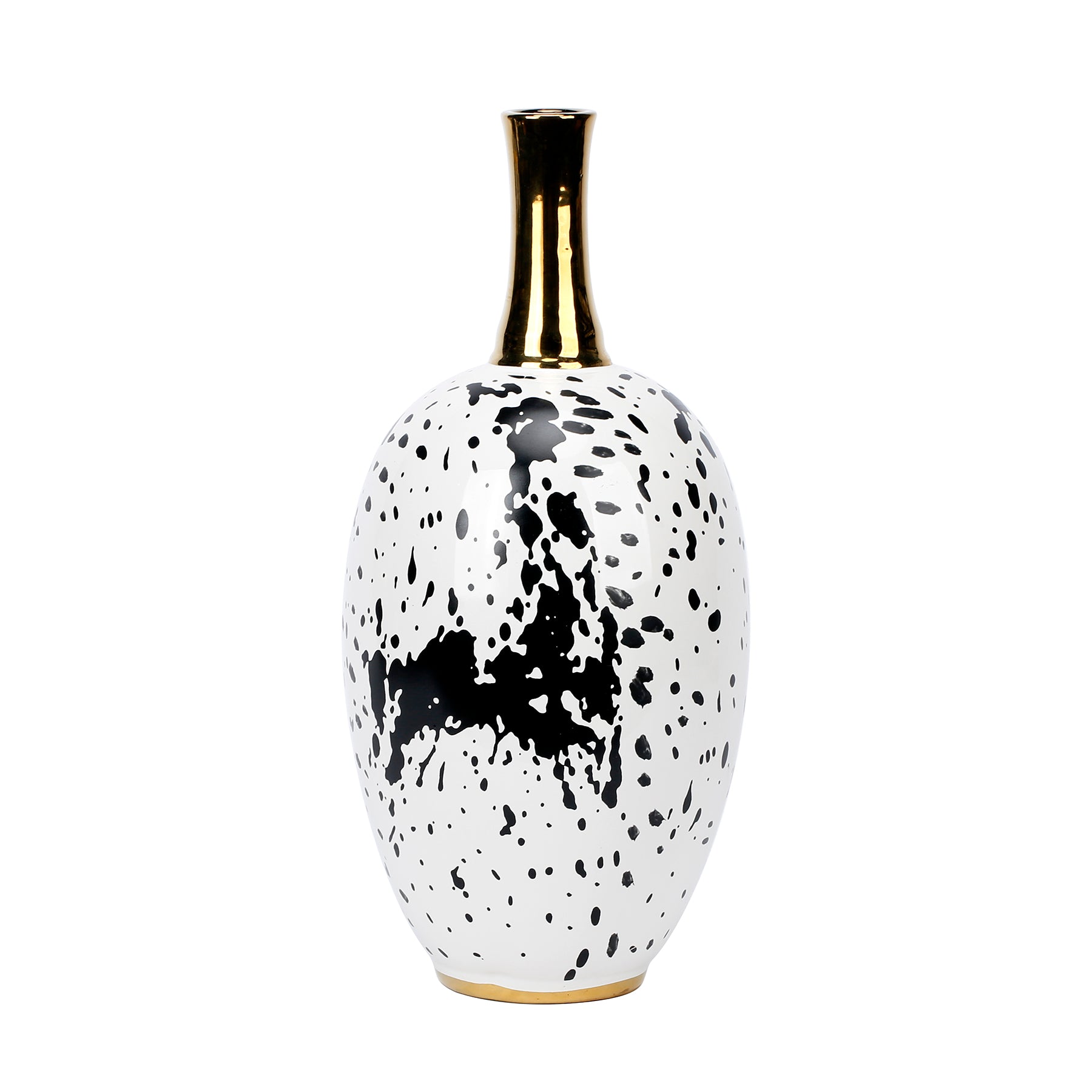 Ceramic White and Black Vase