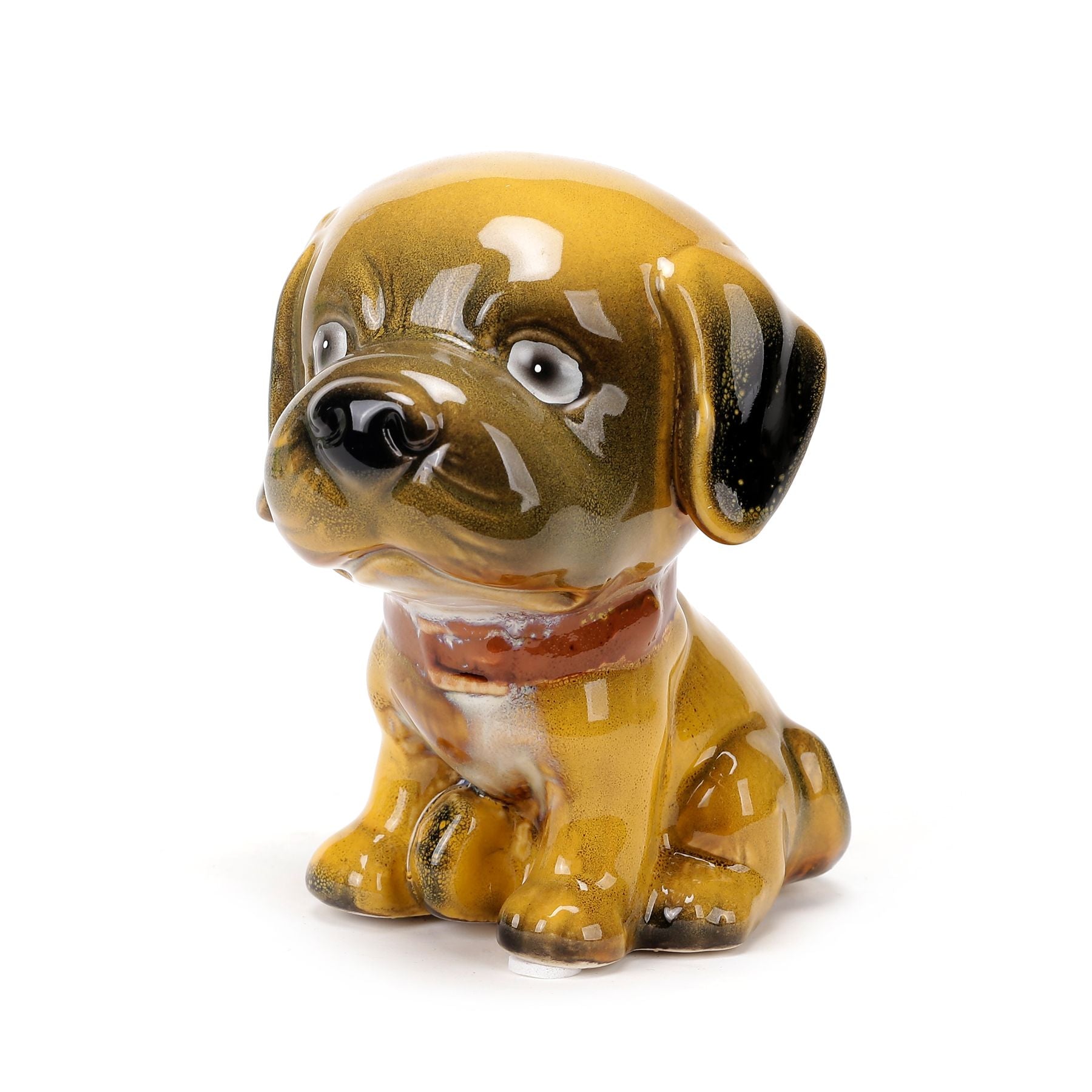 Ceramic Yellow Dog Statue