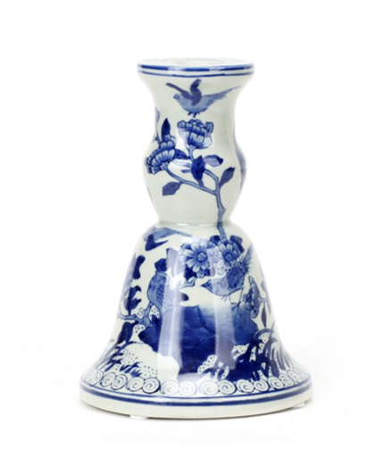 Porcelain Blue and White Candleholder