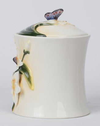 White LILLY 8”H CANISTER