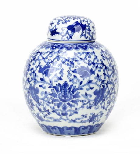 Porcelain Blue and White Tea Jar