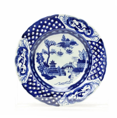 Porcelain Blue and White Dinner Plate