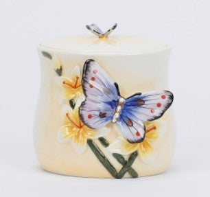 White Lilly Sugar Holder 4"H