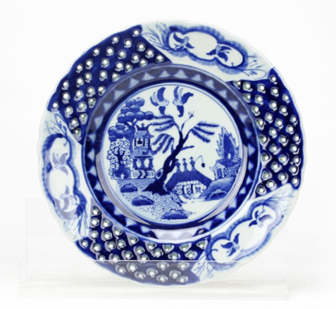 Porcelain Blue and White Dinner Plate