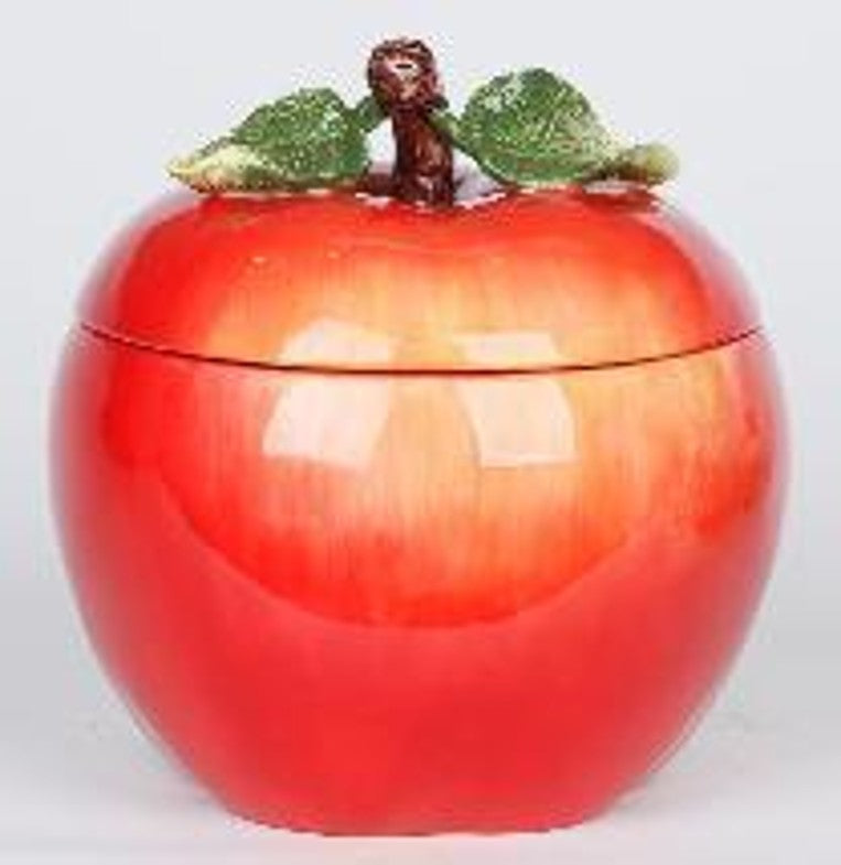 Apple Cookie Jars 8.7"H & 7.25"H Set of 2