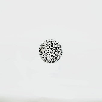 Ceramic Black and White Floral Orb