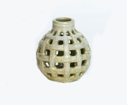 Ceramic Green Pierced Vase