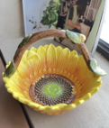 Sunflower Ceramic Basket