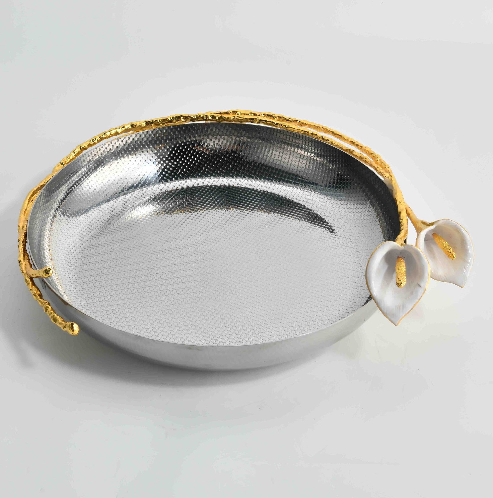 Metal Floral Plate