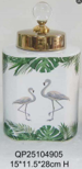 Ceramic Jars with Crystal Tops
