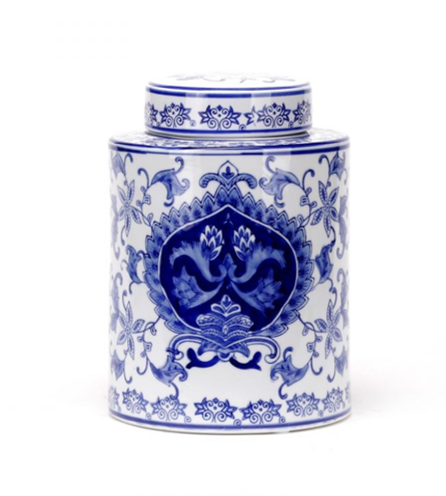 Porcelain Blue and White Tea Jar