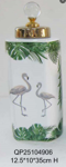 Ceramic Jars with Crystal Tops