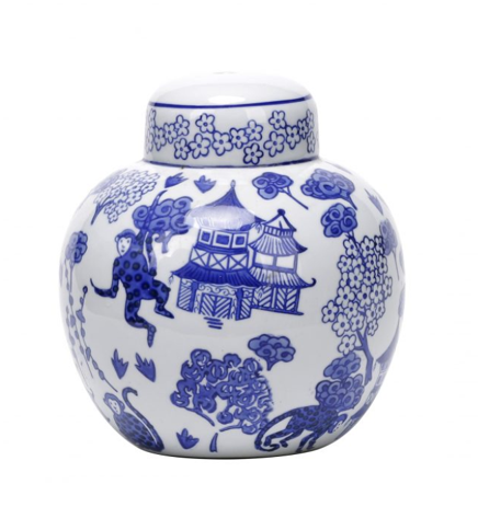 Porcelain Blue and White Ginger Jar