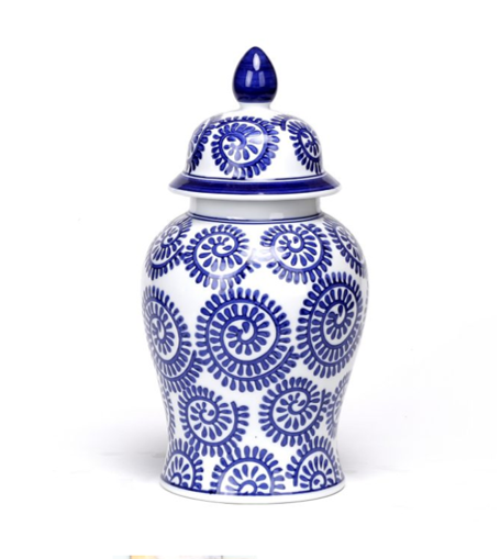 Scrolling Motif Ginger Jar