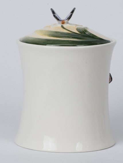 White Lilly 7"H Canister