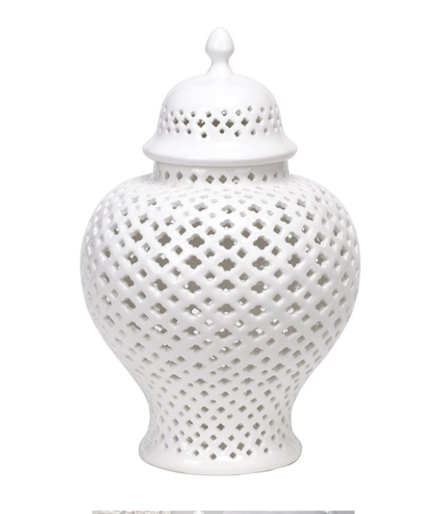 Ceramic Pierced Ginger Jar