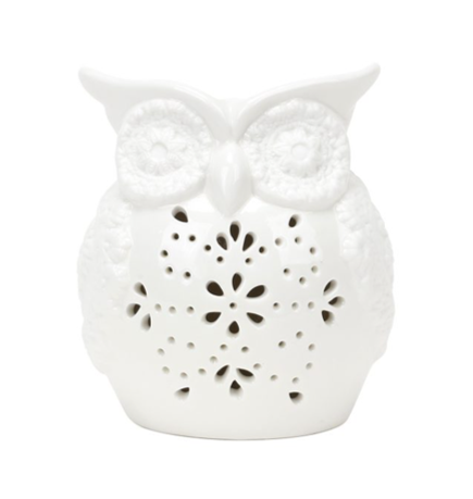 Ceramic White Pierced Candle Holder