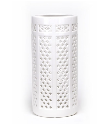 Ceramic Pierced Vase/ Umbrella Holder