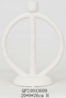 White Candleholders Set of 2