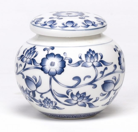 Porcelain Blue and White Tea Jar