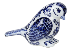 Ceramic Blue and White Bird