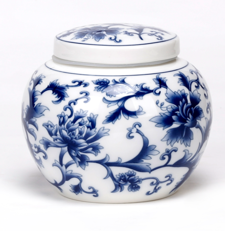 Porcelain Blue and White Tea Jar