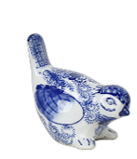 Ceramic White and Blue Bird