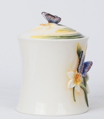 White LILLY 8”H CANISTER
