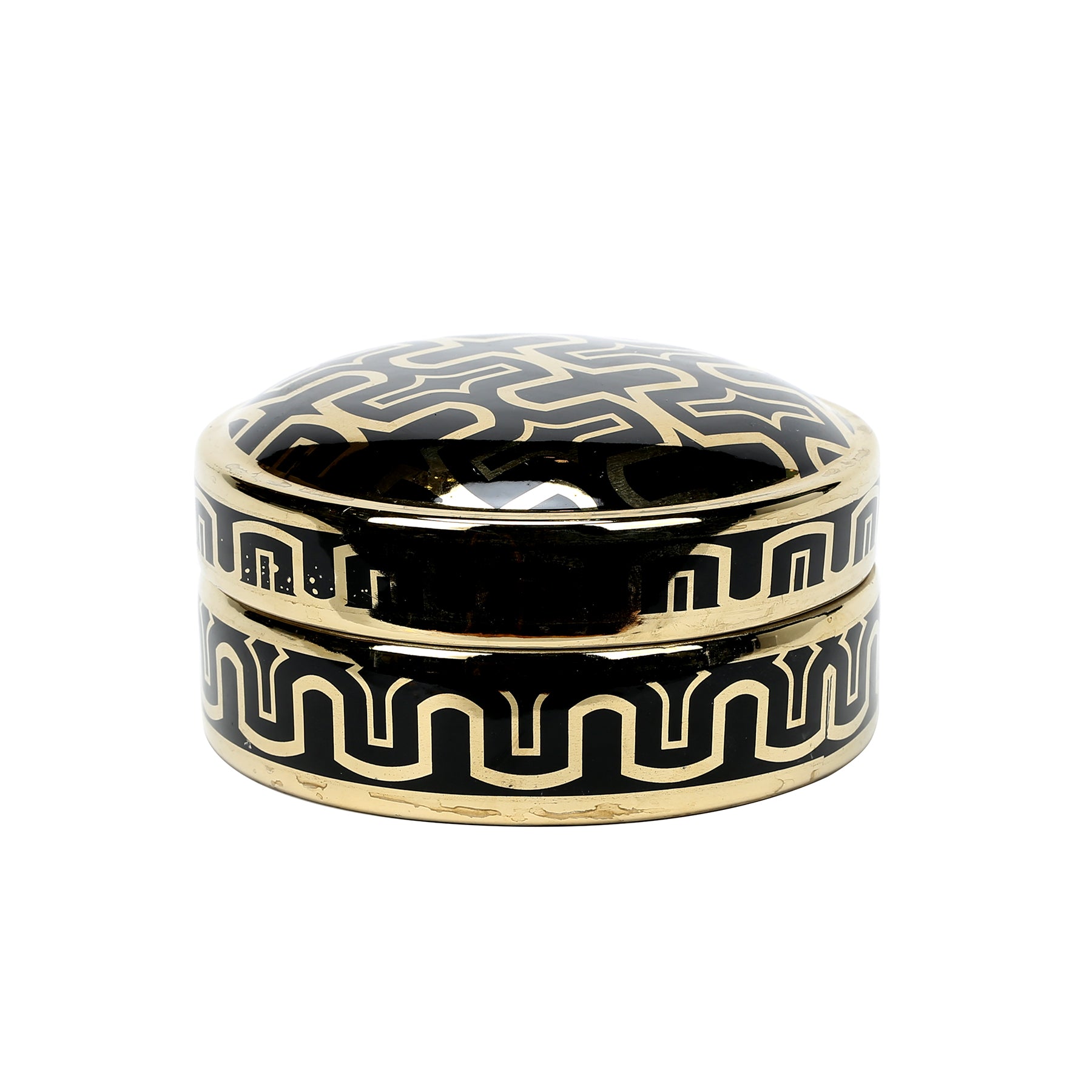 Ceramic Coins Motif Trinket Box