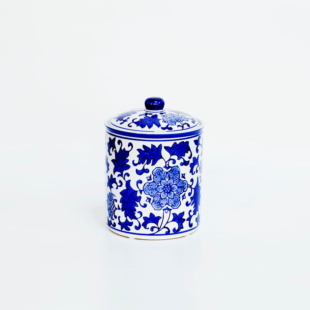 White and Blue Container