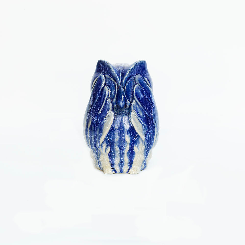Ceramic Blue and White Owl