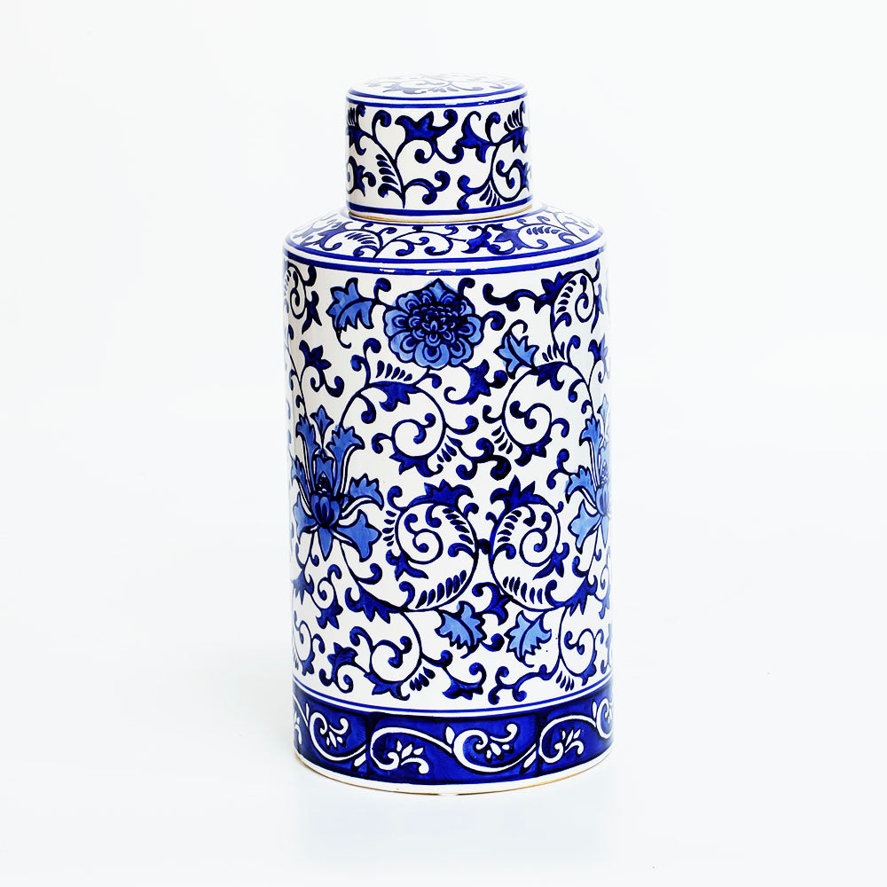 Porcelain Blue and White Tea Jar