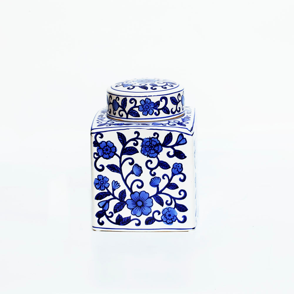 Porcelain Blue and White Tea Jar