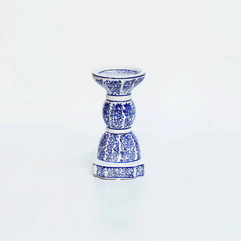 Porcelain Blue and White Candleholder Holder