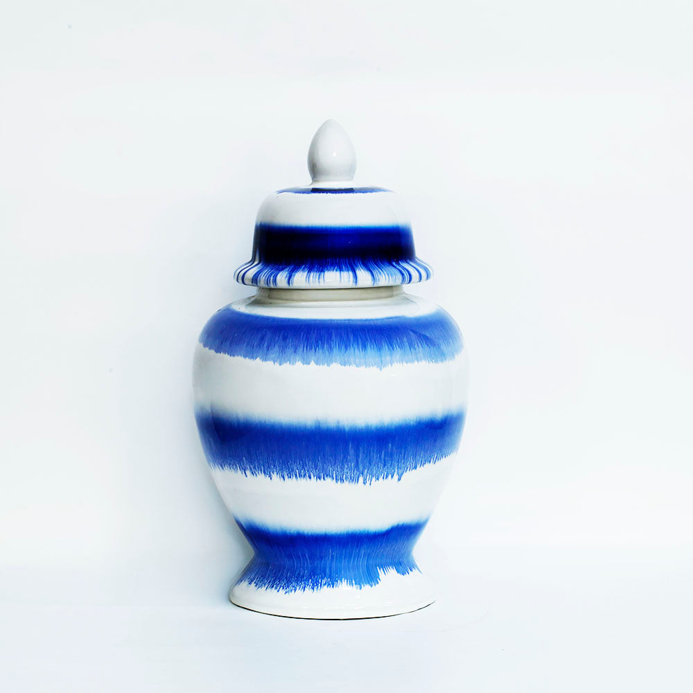 Ceramic Blue and White Jinger Jar