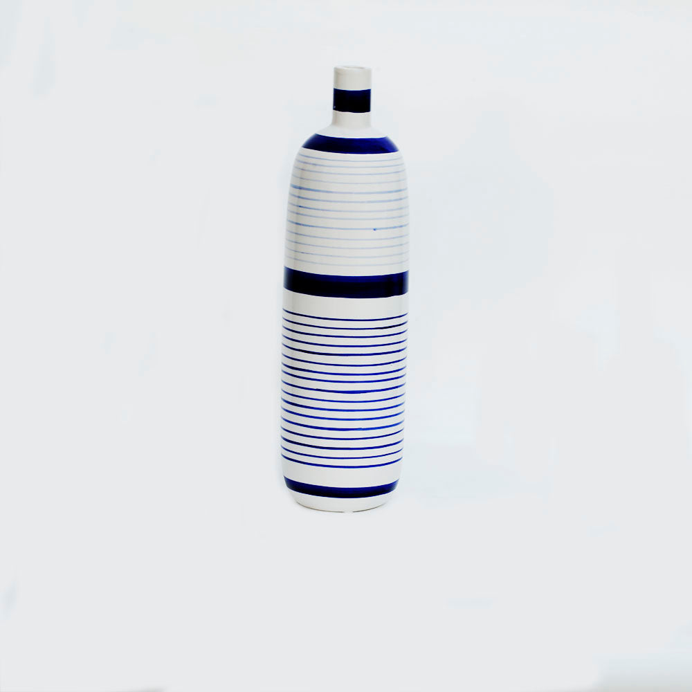 Ceramic White and Blue Vase