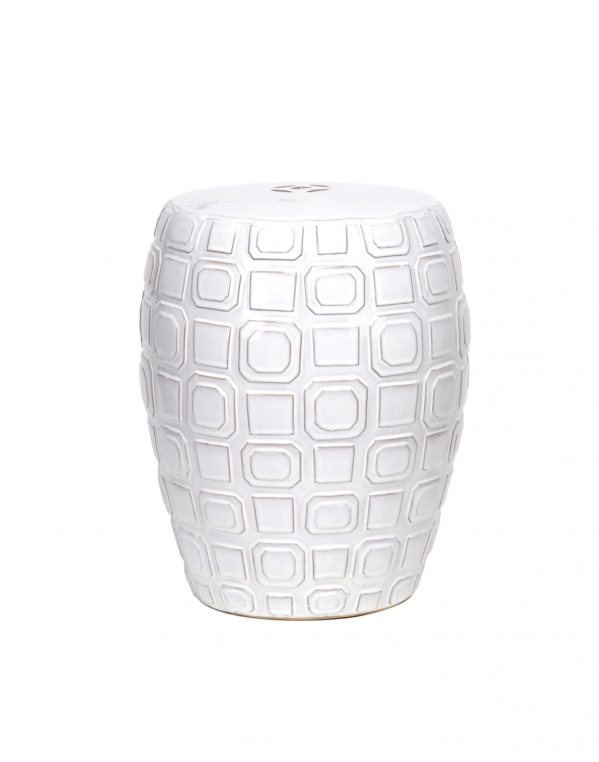Ceramic Faceted Geo Garden Stool