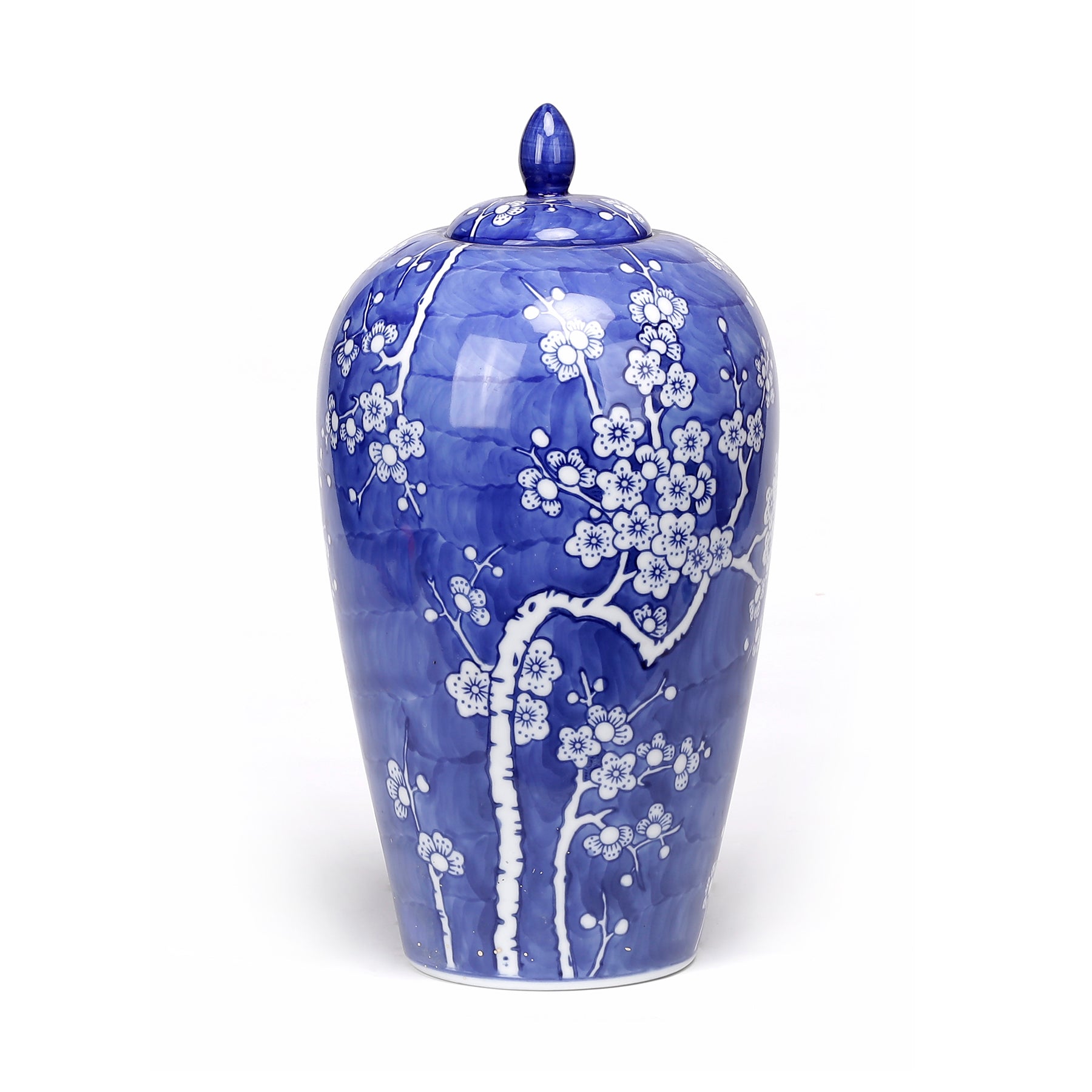 Porcelain Blue and White Plum Blossom Ginger Jar