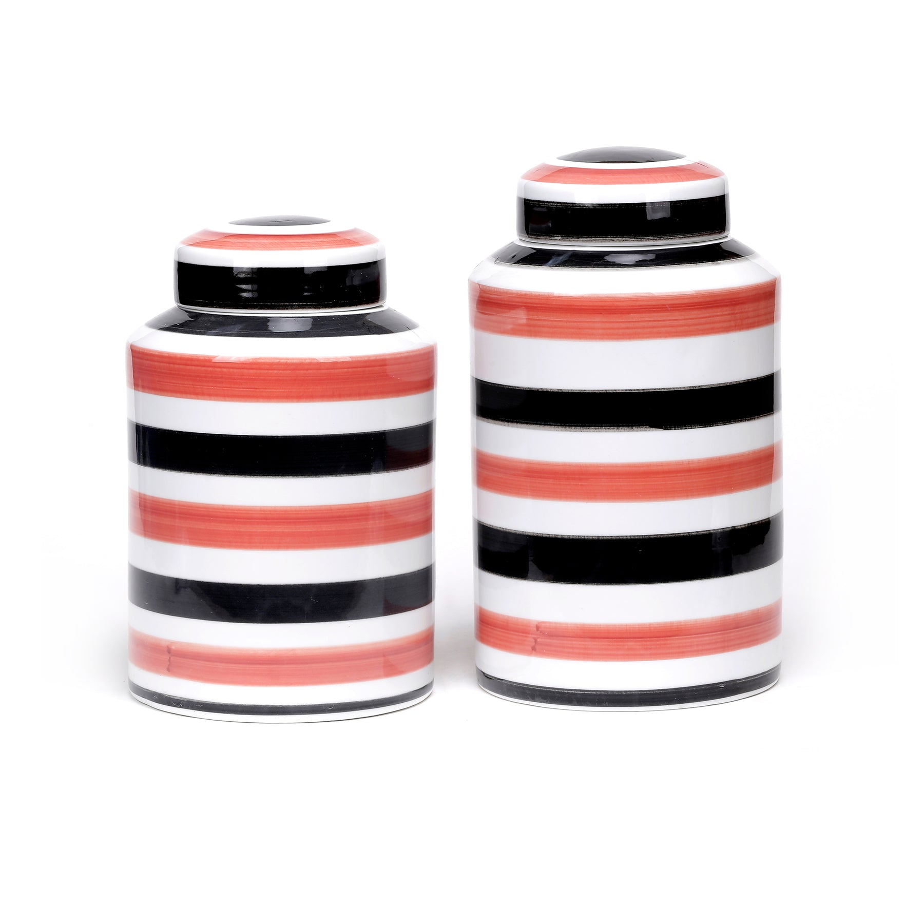 Ceramic Stripes Jars Set 2