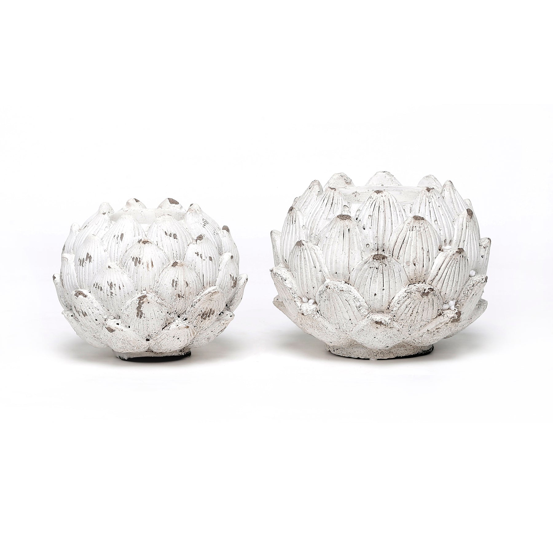 Ceramic Artichoke Candle holder Set of 2