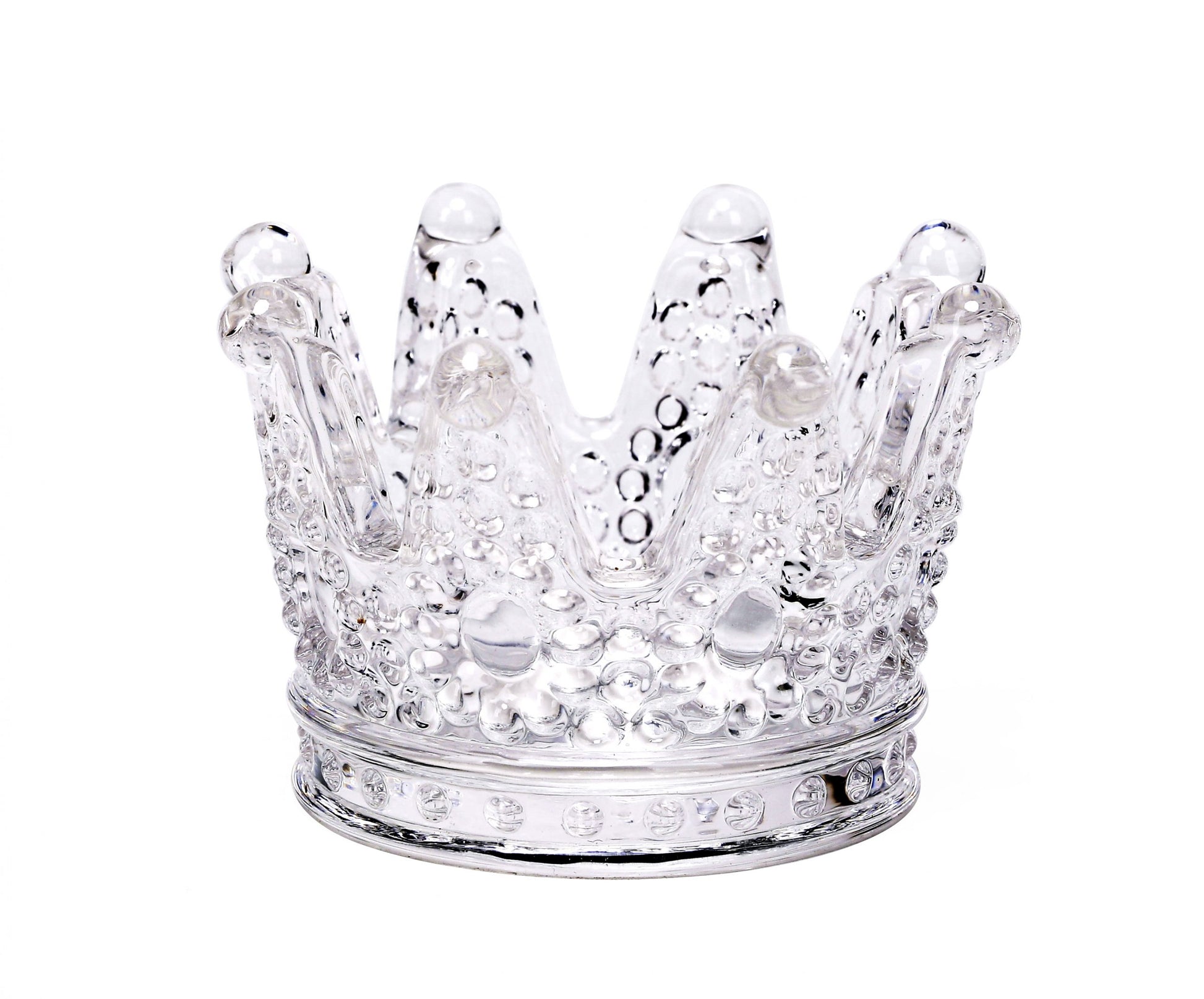 Glass Crown Tealight Holder