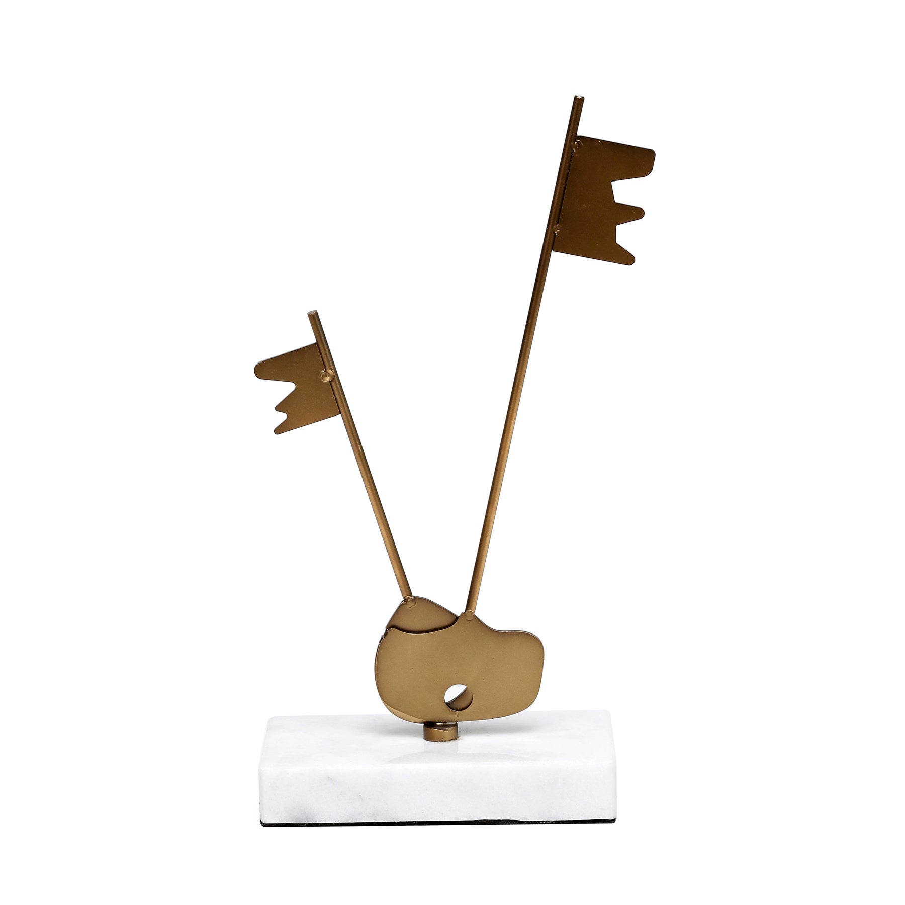 Metal Keys Decor with Marble Base