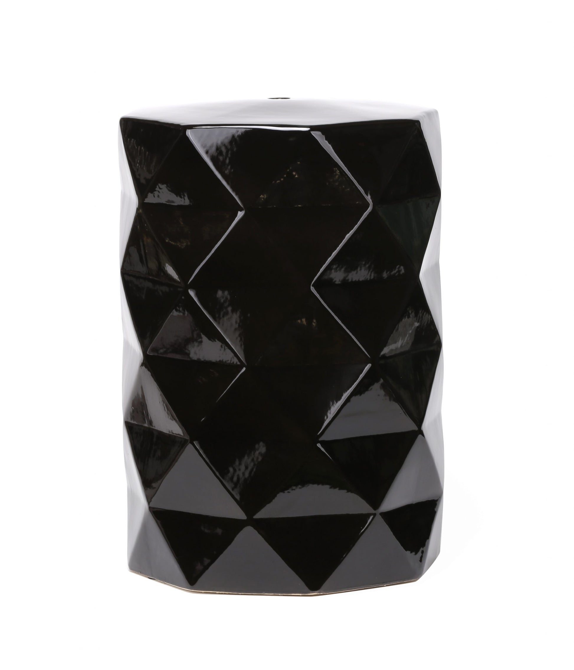 Ceramic Faceted Garden Stool