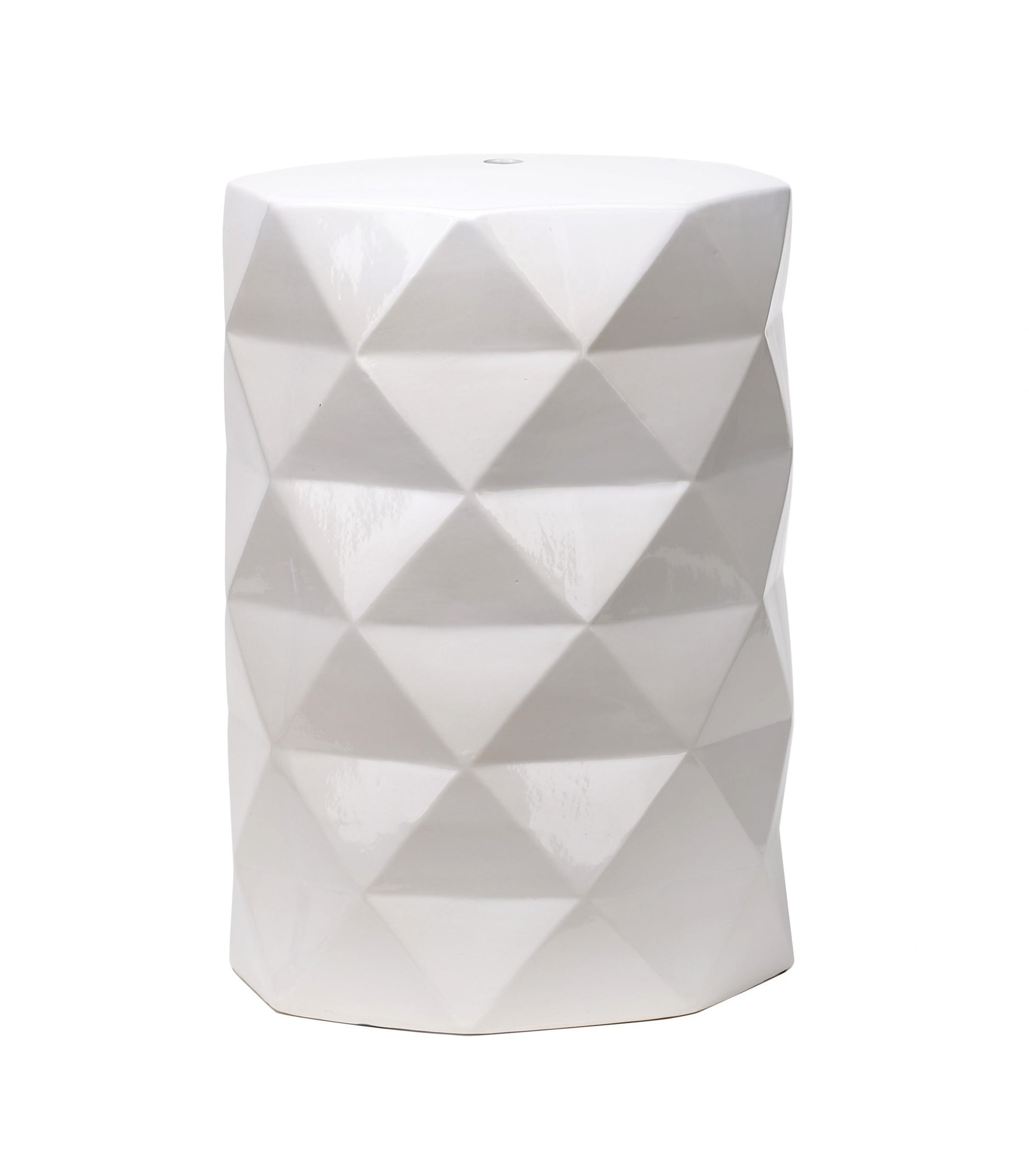 Ceramic Faceted Garden Stool