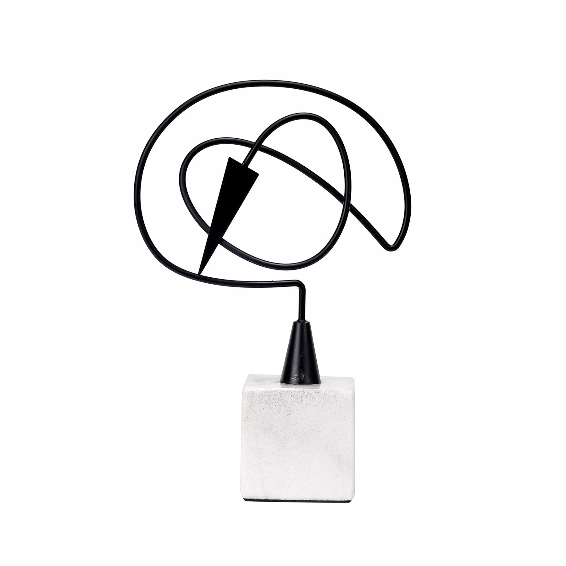Metal Arrow Décor on White Marble Base