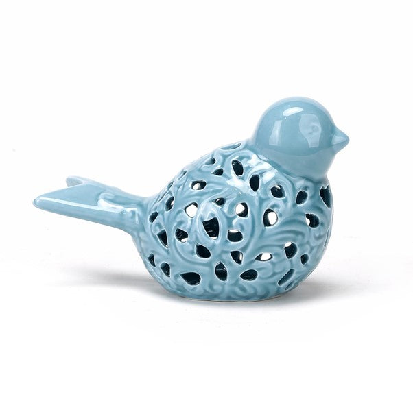 Ceramic Dark Blue Pierced Bird