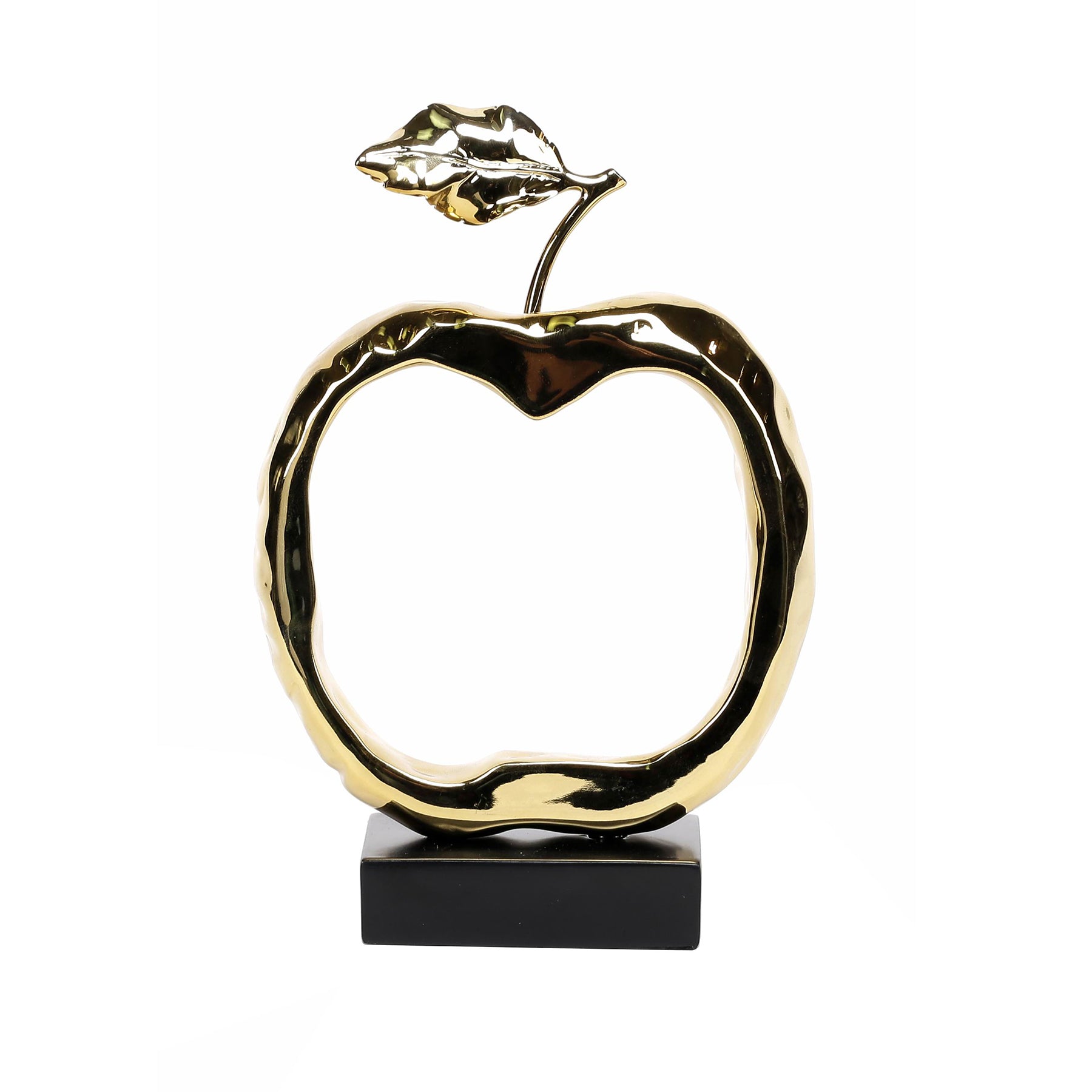 Resin Plated Apple Sculptures Set of 2 pcs