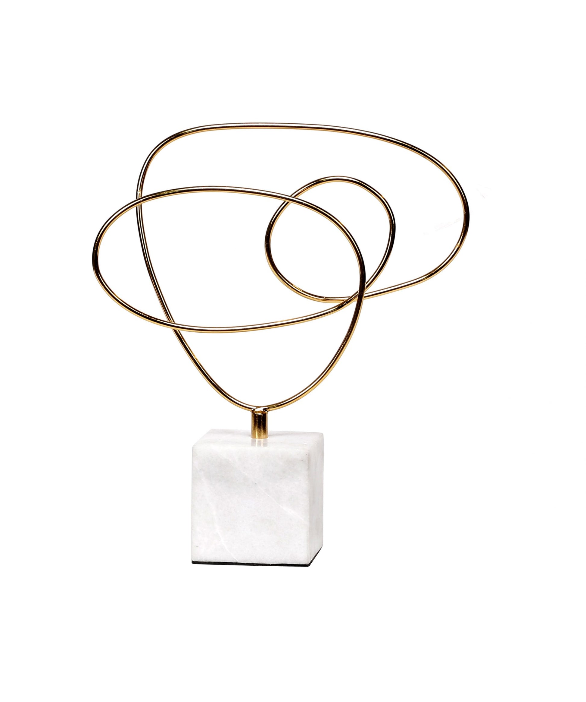 Metal Wired Sculpture with Marble Base