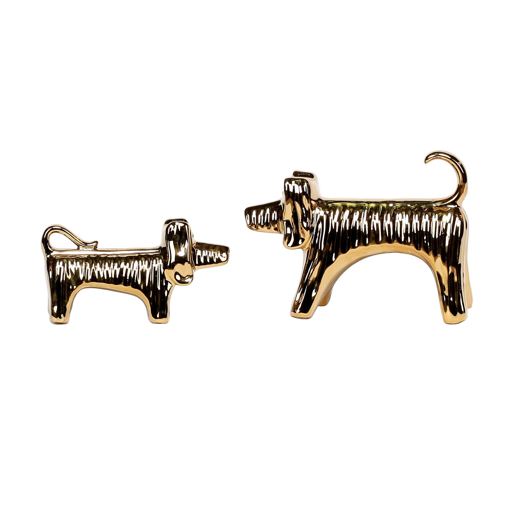 Ceramic Dog Figurines Set of 2